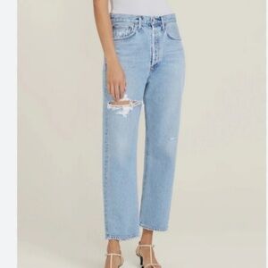 Agolde Distressed Blue Jeans